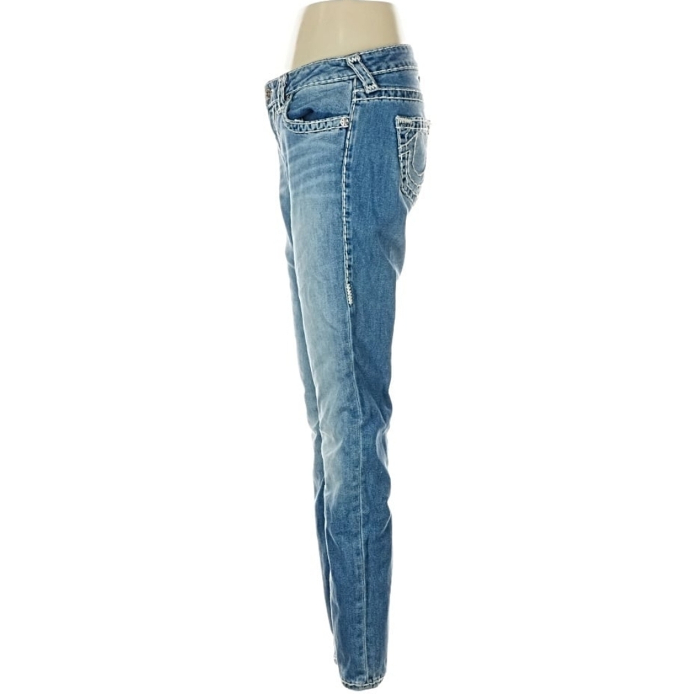Pink Stitch TRUE RELIGION Women’s Jeans - Size 34 Stretchy Denim